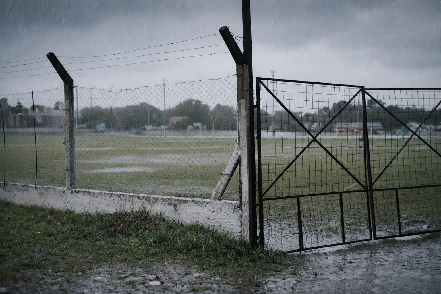 PRIMERA “A”: LA LLUVIA PERSISTENTE OBLIGÓ A SUSPENDER LO QUE SE HABÍA REPROGRAMADO.